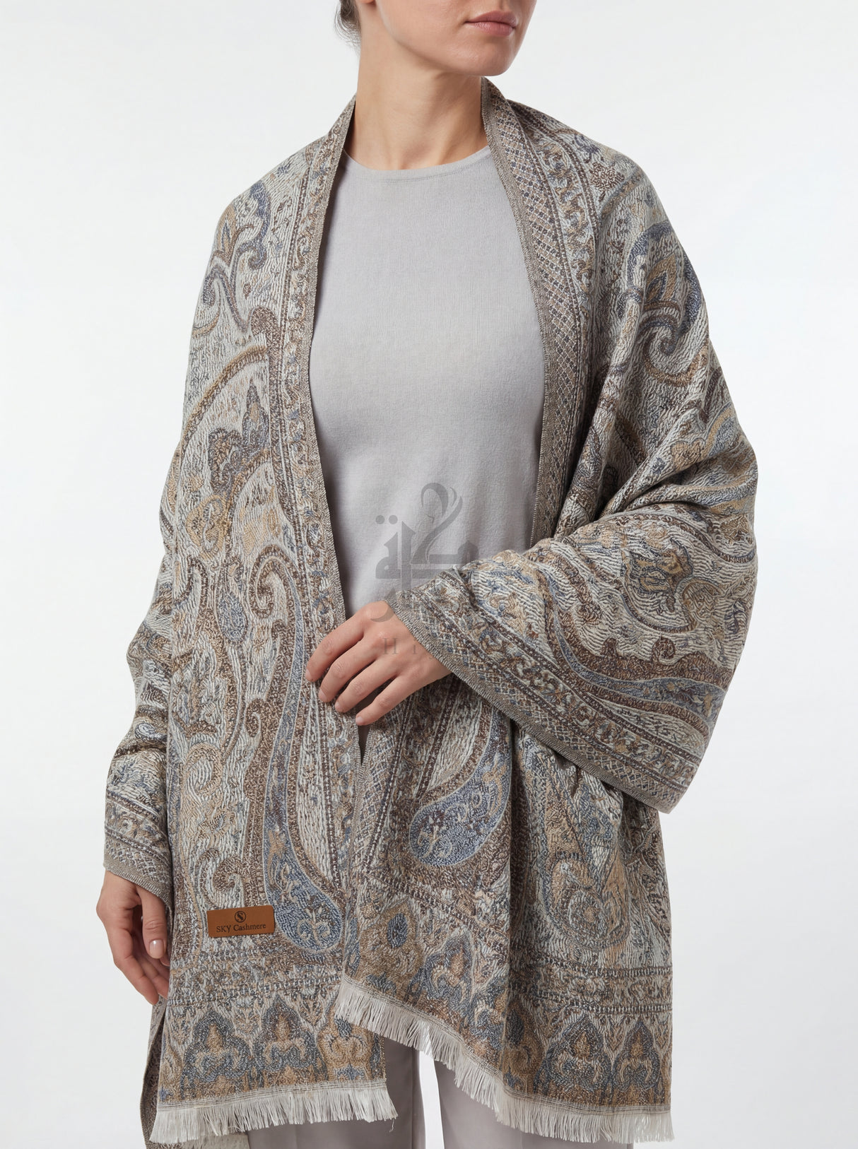 AYLA™ Sky Paisley Shawl Mubaraka Hijab