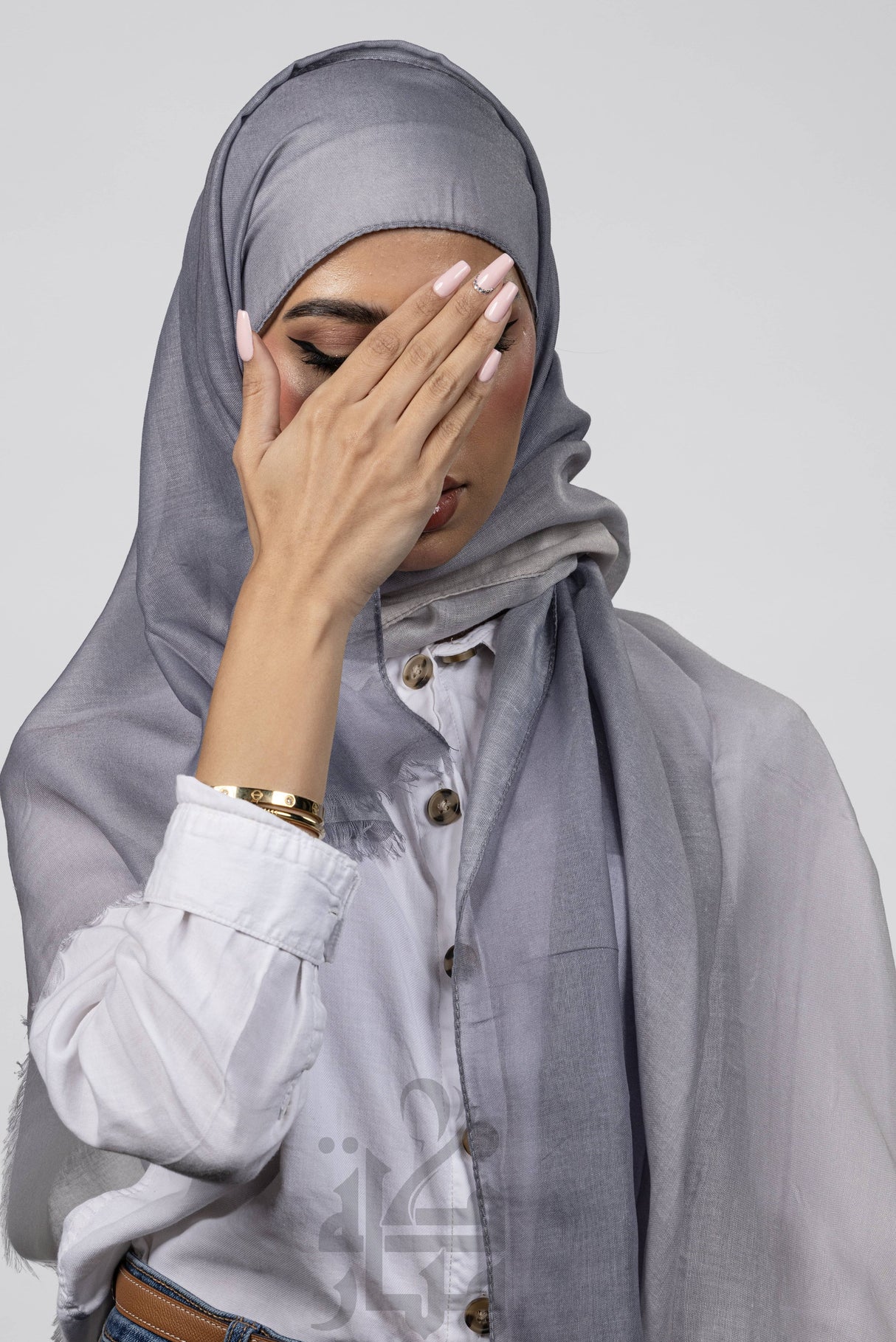 Linen Two Tone Mubaraka Hijab