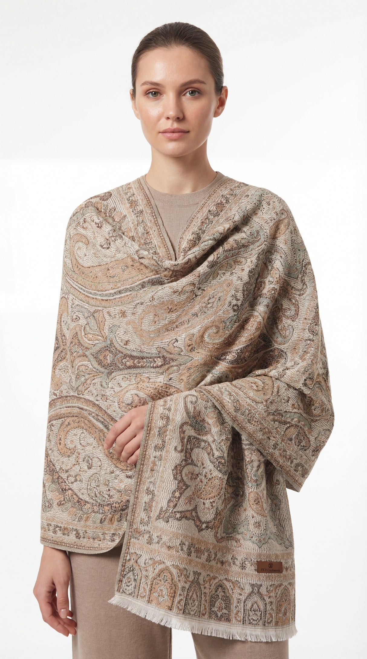 ZARIA™ Pastel Paisley Shawl Mubaraka Hijab