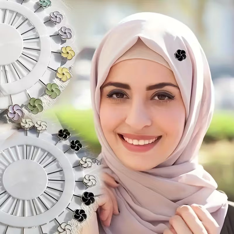 Spiral Petal Pin Wheel Mubaraka Hijab