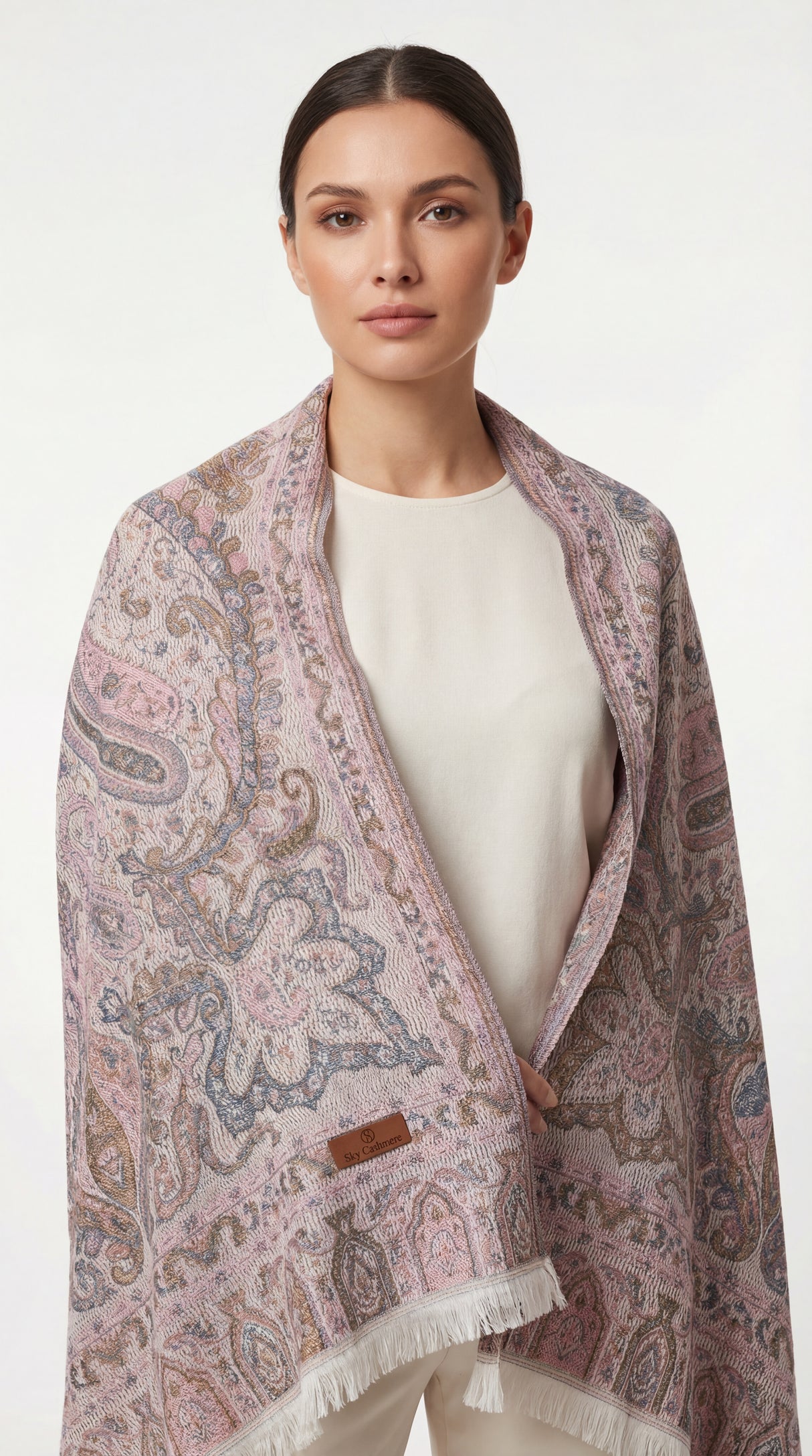 ZARIA™ Pastel Paisley Shawl Mubaraka Hijab