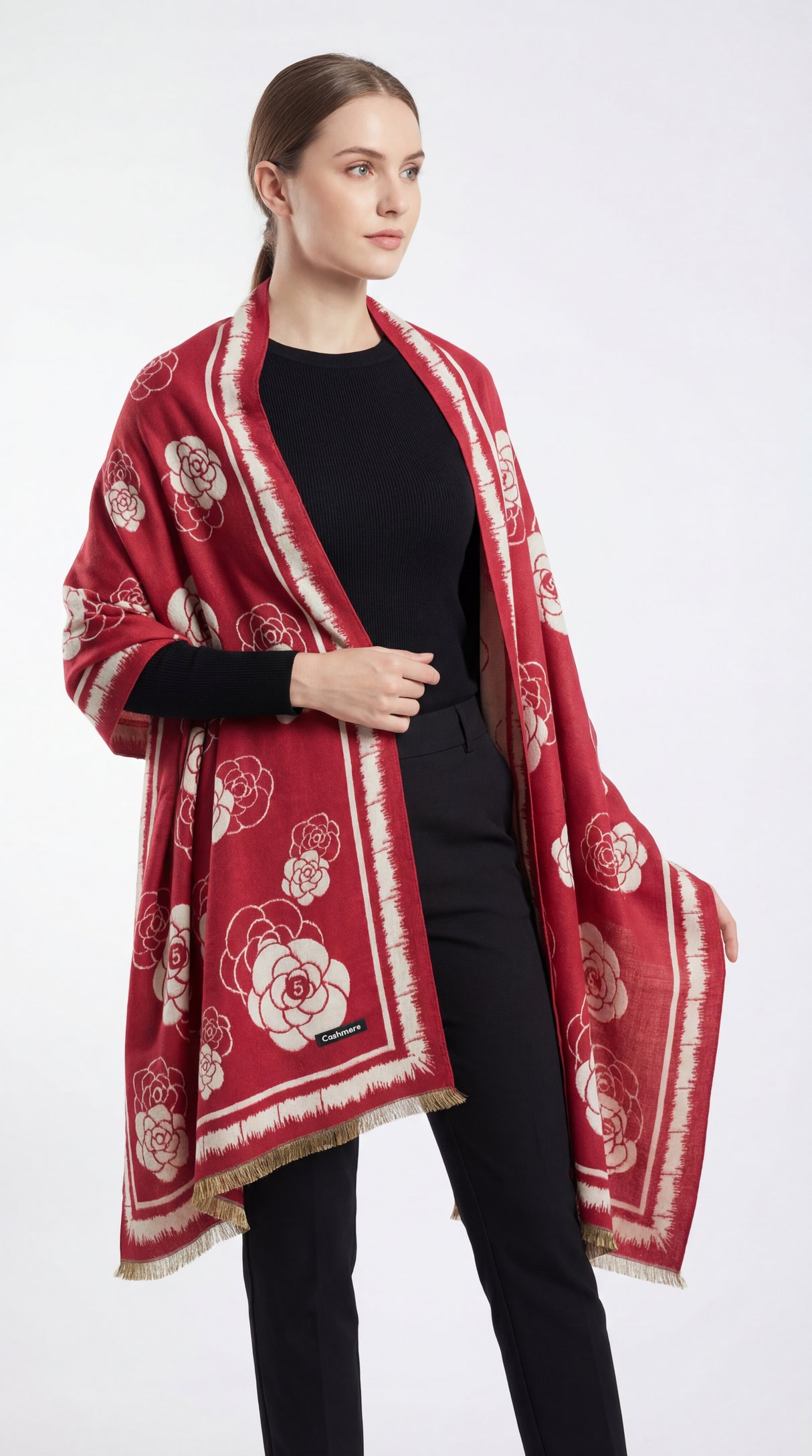 Celeste Floral™ Cashmere Shawl - Mubaraka Hijab