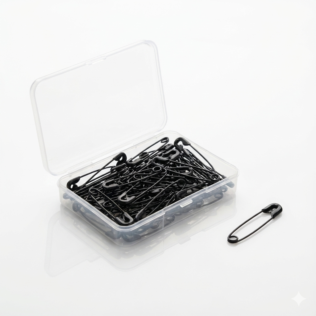 Small Black Safety Pin Mubaraka Hijab