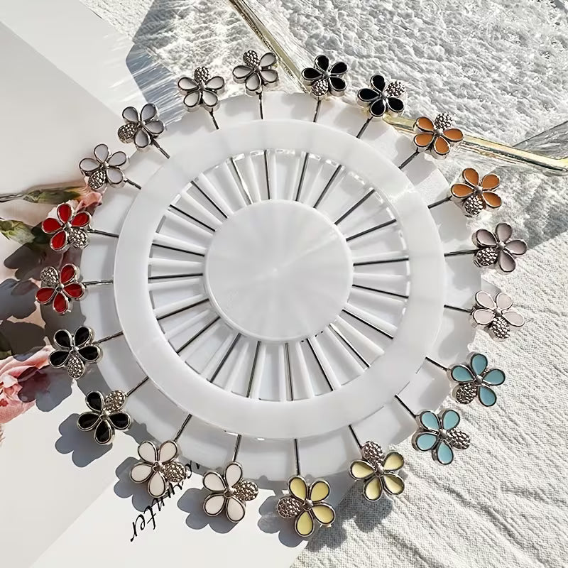 Classic Flower Pin Wheel Multicolor Mubaraka Hijab