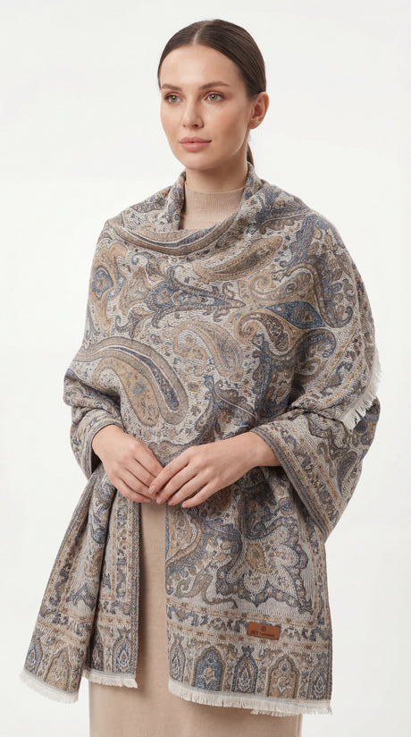 ZARIA™ Pastel Paisley Shawl Mubaraka Hijab