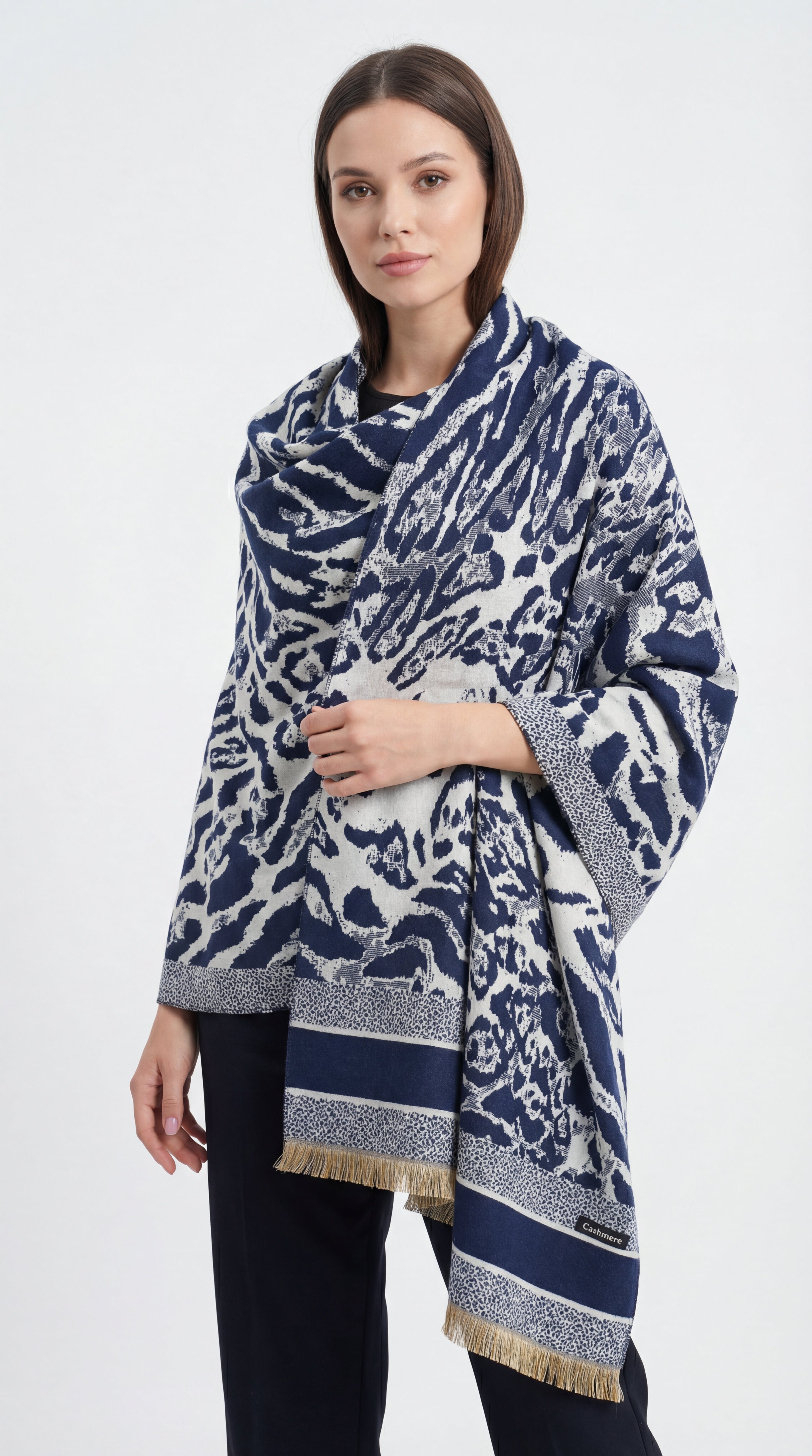 はるねね様  ELKAY  fashions カシミヤ100 Black And White Zebra Plaid Cardigan – Sylvia Design