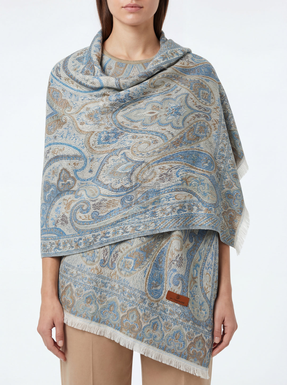 AYLA™ Sky Paisley Shawl Mubaraka Hijab