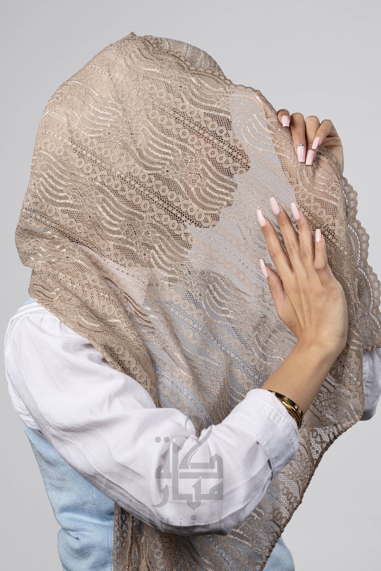 Lace Wave Design Hijab Mubaraka Hijab