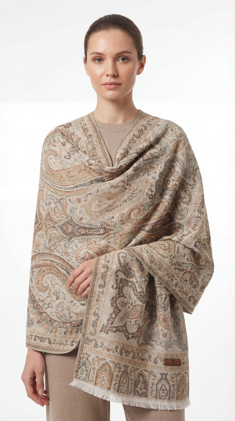 ZARIA™ Pastel Paisley Shawl Mubaraka Hijab