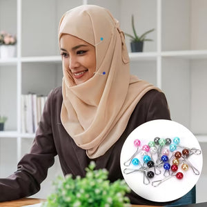 Pearl Hijab Scarf Clips Pin Mubaraka Hijab