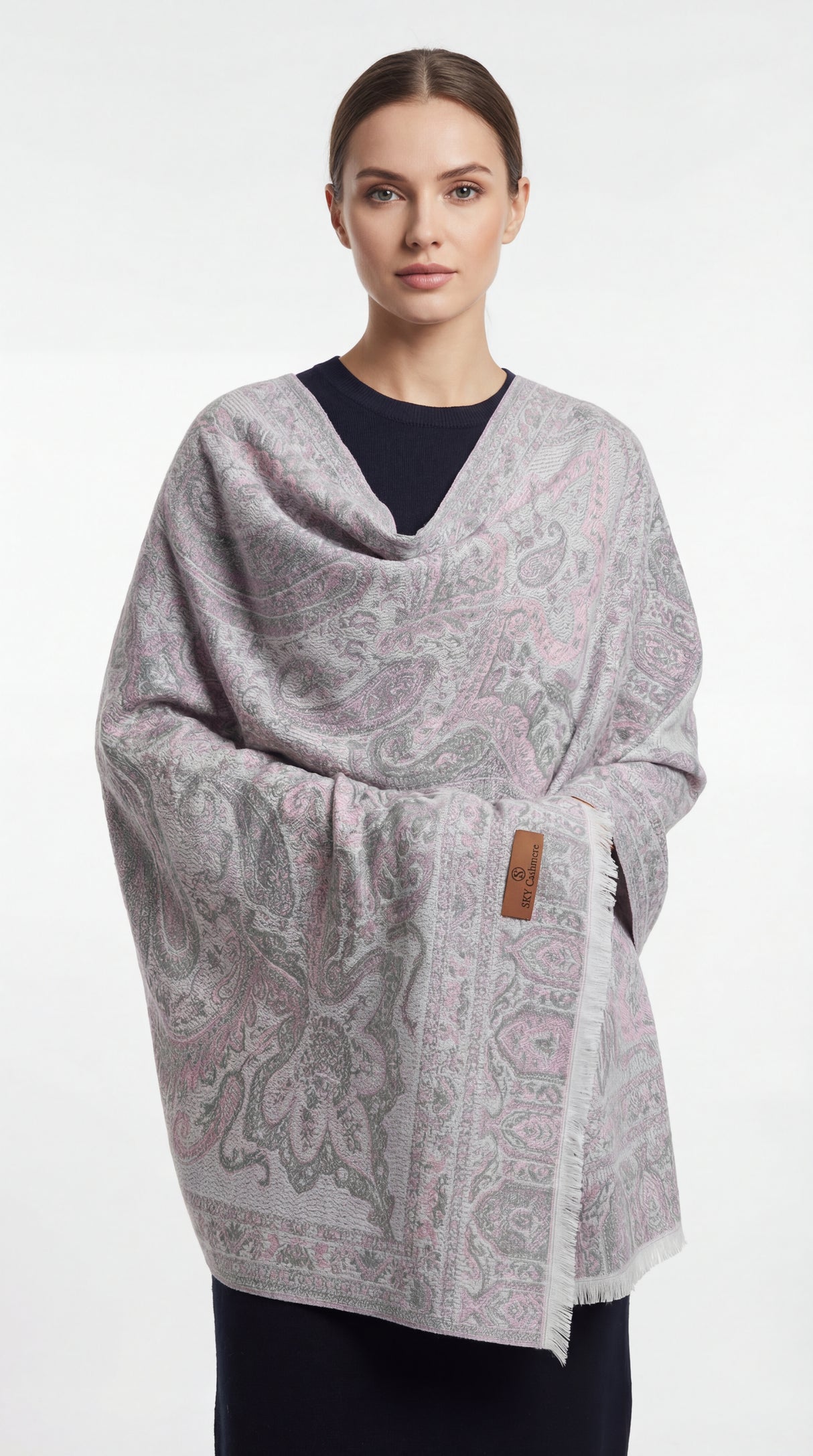 ZARIA™ Pastel Paisley Shawl Mubaraka Hijab