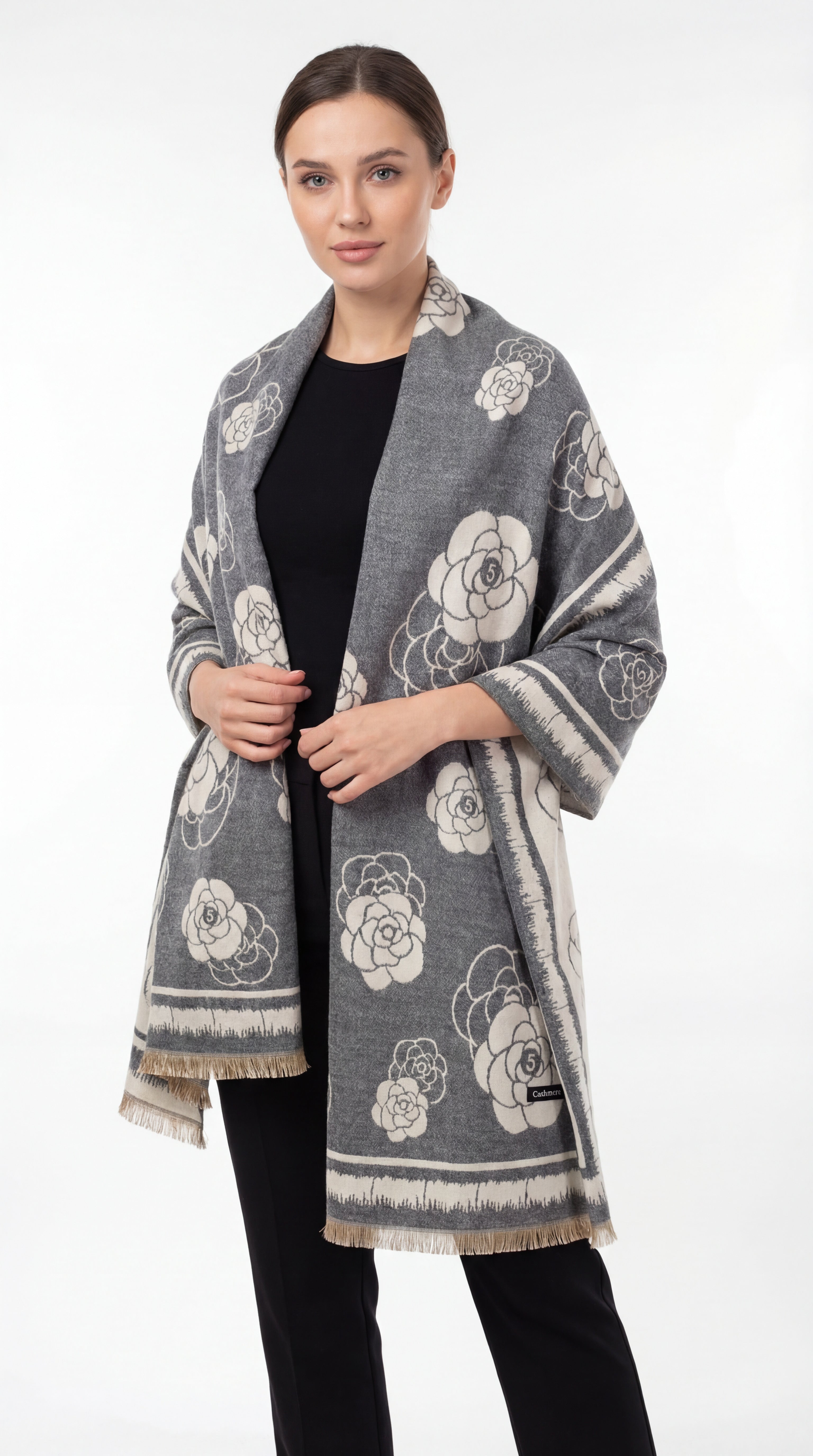 Celeste Floral™ Cashmere Shawl - Mubaraka Hijab Celeste Floral™ Cashmere Shawl - Mubaraka Hijab