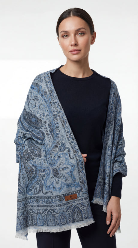 ZARIA™ Pastel Paisley Shawl Mubaraka Hijab