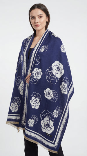 Celeste Floral™ Cashmere Shawl - Mubaraka Hijab