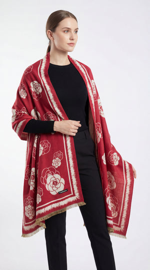 Celeste Floral™ Cashmere Shawl - Mubaraka Hijab