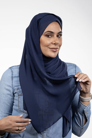 Chiffon Korea Plain Mubaraka Hijab