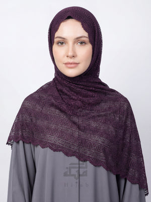 Lace Block Design Hijab Mubaraka Hijab