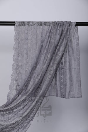 Lace Block Design Hijab Mubaraka Hijab