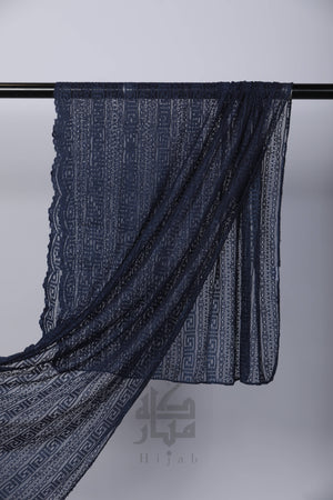 Lace Block Design Hijab Mubaraka Hijab