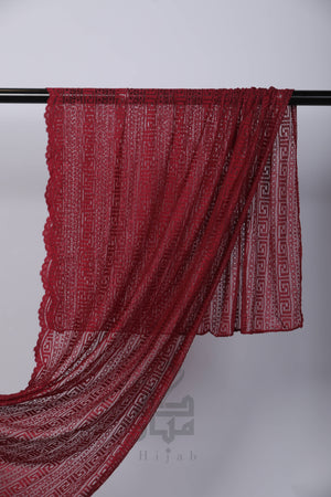 Lace Block Design Hijab Mubaraka Hijab