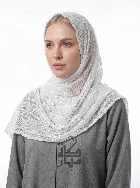 Lace Wave Design Hijab Mubaraka Hijab