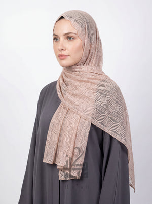 Lace Wave Design Hijab Mubaraka Hijab