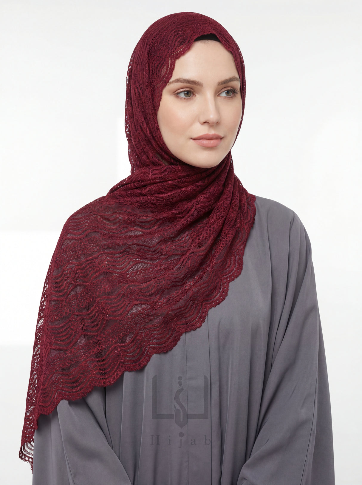 Lace Wave Design Hijab Mubaraka Hijab