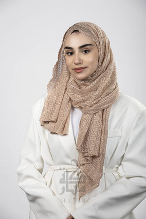 Lace Block Design Hijab Mubaraka Hijab