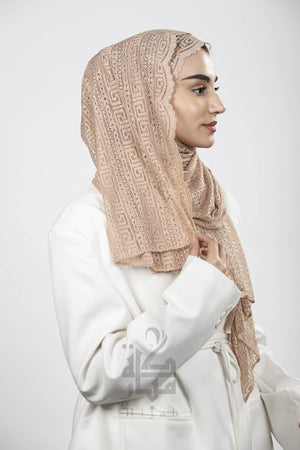 Lace Block Design Hijab Mubaraka Hijab