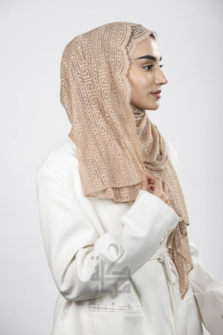 Lace Block Design Hijab Mubaraka Hijab