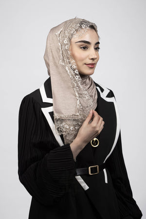 Cotton Lace Hijab Mubaraka Hijab