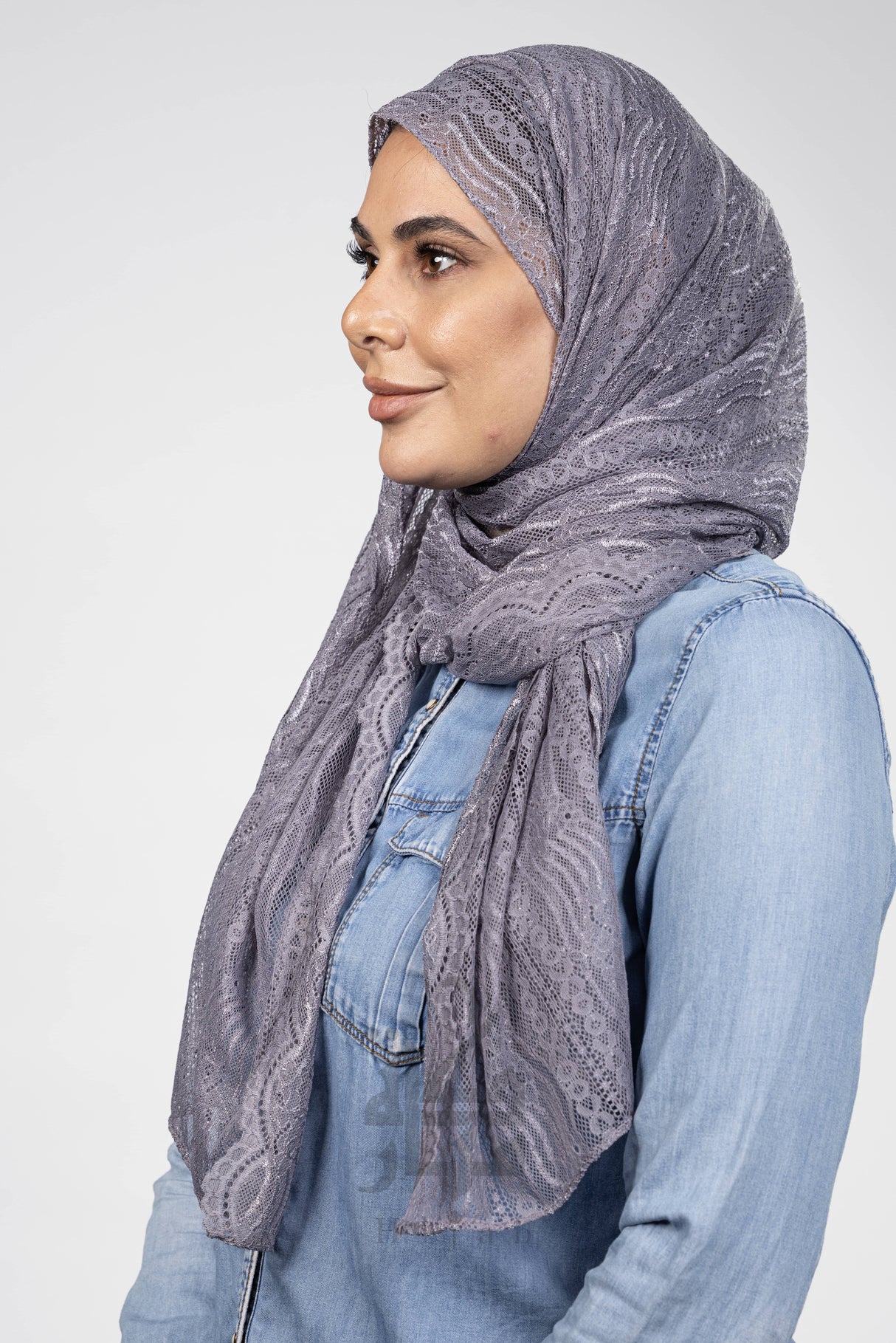 Lace Wave Design Hijab Mubaraka Hijab