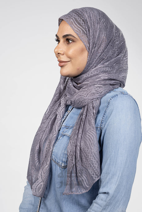Lace Wave Design Hijab Mubaraka Hijab