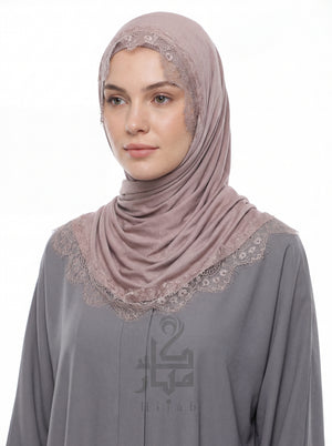 Cotton Lace Hijab Mubaraka Hijab