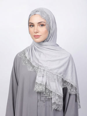 Cotton Lace Hijab Mubaraka Hijab