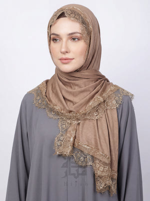 Cotton Lace Hijab Mubaraka Hijab