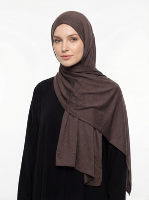 Cotton Jersey Plain Mubaraka Hijab