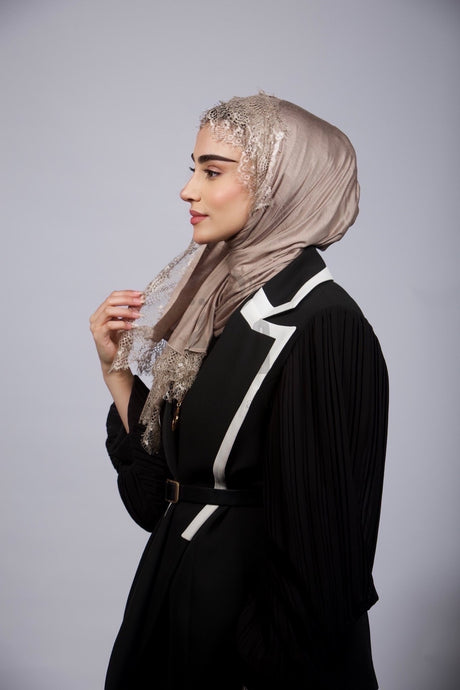 Cotton Lace Hijab - Mubaraka Hijab