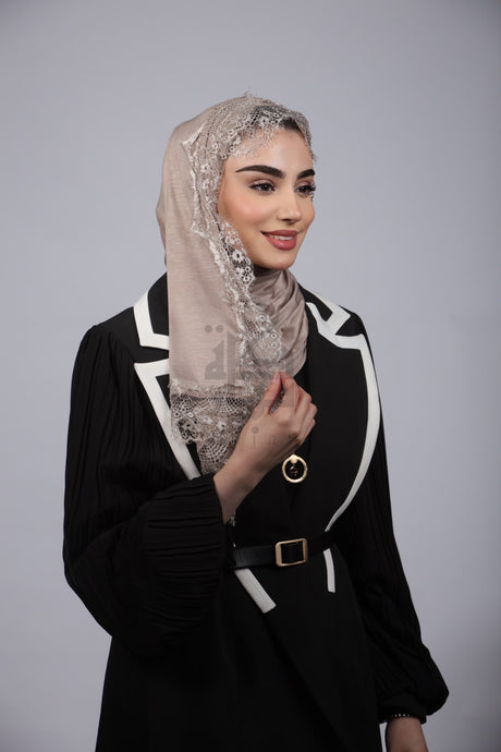 Cotton Lace Hijab - Mubaraka Hijab
