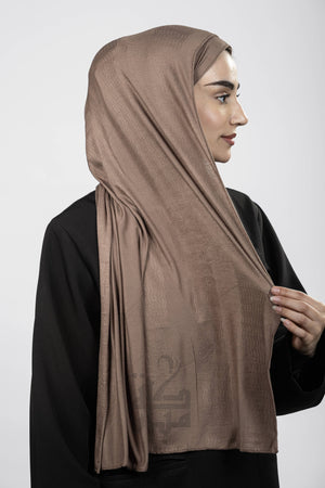 Jacquard Wave Print Hijab Mubaraka Hijab