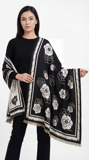 Celeste Floral™ Cashmere Shawl - Mubaraka Hijab
