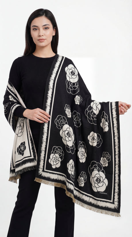 Celeste Floral™ Cashmere Shawl - Mubaraka Hijab