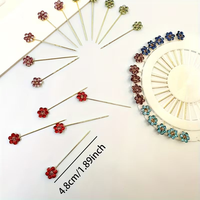 Blossom Crystal Hijab Pins Set Mubaraka Hijab