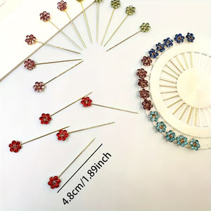 Blossom Crystal Hijab Pins Set Mubaraka Hijab
